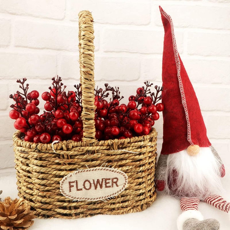 Meching 24 Pack Red Berry Stems, 7.5 Inch Artificial Burgundy Red Berry Picks Holly Red Berries Branches Christmas Berry Stem Picks for Christmas Tree DIY Crafts Wedding Holiday Season Winter Home Decor - Image 4